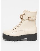 GUESS Ghete de piele ecologica cu toc masiv - Crem