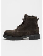 GUESS Ghete de piele intoarsa cu fermoar - Maro inchis