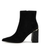GUESS Ghete din piele cu toc - Negru