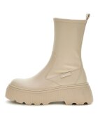 GUESS Ghete flatform de piele ecologica Nerea - Crem