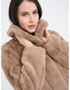 GUESS Haina scurta de blana sintetica Sophy - Maro deschis