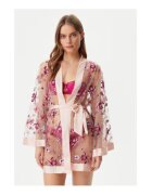 GUESS Halat de baie semitrasnparent cu detalii florale