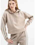 GUESS Hanorac cu dungi laterale - Bej melange