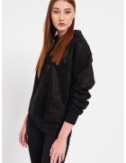 GUESS Hanorac cu logo brodat - Negru