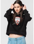 GUESS Hanorac cu logo din strasuri - Negru