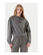 GUESS Hanorac din bumbac cu aspect decolorat - gluga cu snur si logo brodat
