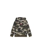 GUESS Hanorac din bumbac cu model camuflaj si logo