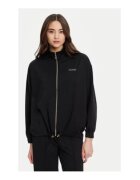 GUESS Hanorac elegant cu guler polo - Negru