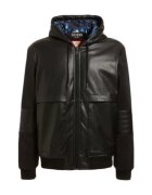 GUESS Jacheta barbati Piele sintetica - Negru - Negru
