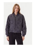 GUESS Jacheta bomber cu fermoar si model logo