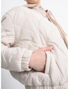 GUESS Jacheta matlasata cu buzunare laterale - Crem