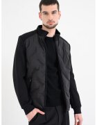 GUESS Jacheta matlasata cu guler sifermoar - Negru