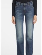 GUESS JEANS Blugi cu croiala dreapta si aspect decolorat - Albastru inchis