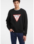 GUESS JEANS Bluza de trening cu imprimeu logo - Negru/Coral/Alb optic
