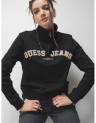 GUESS JEANS Bluza de trening cu logo brodat - Negru