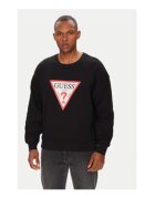 GUESS JEANS Bluza din amestec de bumbac cu logo si terminatie elastica