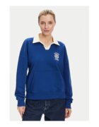 GUESS JEANS Bluzon cu imprimeu logo si guler contrastant