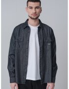 GUESS JEANS Camasa cu buzunare pe piept - Negru melange