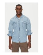 GUESS JEANS Camasa din bumbac cu buzunare pe piept