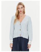 GUESS JEANS Cardigan dama albastru - pulover casual - material moale
