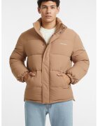 GUESS JEANS Geaca cu guler inalt - Maro camel