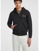 GUESS JEANS Hanorac cu fermoar si buzunare oblice - Negru