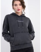 GUESS JEANS Hanorac de bumbac cu buzunar kangaroo - Gri antracit