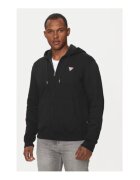 GUESS JEANS Hanorac din amestec de bumbac organic cu doua buzunare frontale