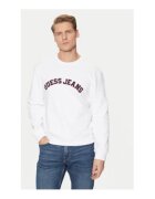 GUESS JEANS Hanorac din bumbac cu maneci lungi si model grafic si logo