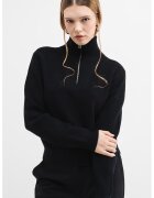 GUESS JEANS Pulover cu fenta cu fermoar - Negru
