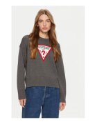 GUESS JEANS Pulover cu logo din bumbac organic