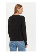 GUESS JEANS Pulover din bumbac cu maneci cazute
