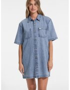 GUESS JEANS Rochie scurta din denim - Albastru prafuit