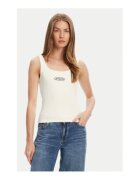 GUESS JEANS Top cu decolteu decupat - Ecru