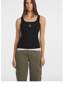 GUESS JEANS Top slim fit - Negru/Argintiu