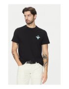 GUESS JEANS Tricou clasic cu decolteu rotund - Negru