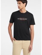 GUESS JEANS Tricou de bumbac cu imprimeu logo - Negru