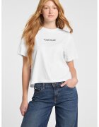GUESS JEANS Tricou de bumbac cu logo - Alb
