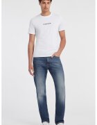 GUESS JEANS Tricou din bumbac cu imprimeu logo - Negru/Alb optic