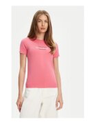 GUESS JEANS Tricou din bumbac organic cu decolteu la baza gatului