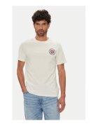 GUESS JEANS Tricou din bumbac organic cu logo rotund frontal -