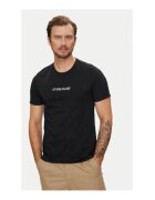 GUESS JEANS Tricou din bumbac organic si decolteu la baza gatului -