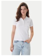 GUESS JEANS Tricou polo dama alb - bumbac -