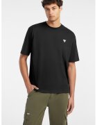 GUESS JEANS Tricou supradimensionat de bumbac - Negru