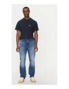GUESS JEANS Tricou uni cu decolteu la baza gatului si buzunar aplicat pe piept