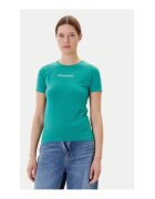 GUESS JEANS Tricou uni de bumbac organic
