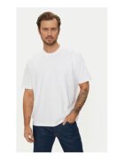 GUESS JEANS Tricou uni din amestec de bumbac organic - Alb