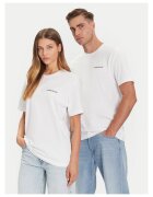 GUESS JEANS Tricou unisex alb - bumbac -