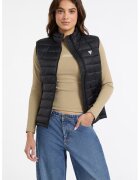 GUESS JEANS Vesta cu aspect matlasat - Negru