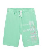 GUESS KIDS Bermude de bumbac cu aplicatie logo - Verde menta